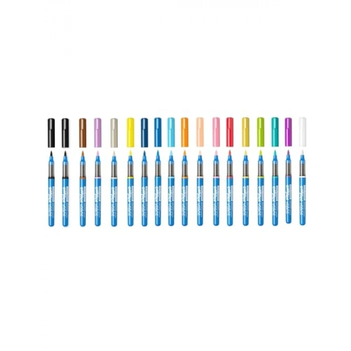 Su Bazlı Akrilik Boya Kalem Seti - 18 Renkli