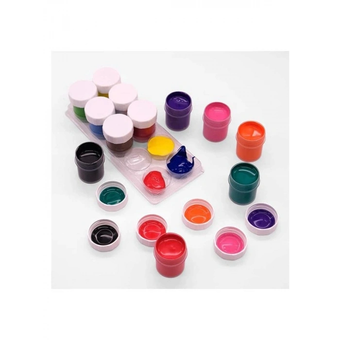 Su Bazlı Guaj Boya Seti, 12 Renk, 20 ml Tüp İçinde