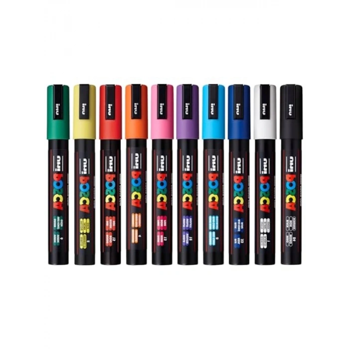 Su Bazlı Kalıcı Marker Boya Kalem Seti, 10lu
