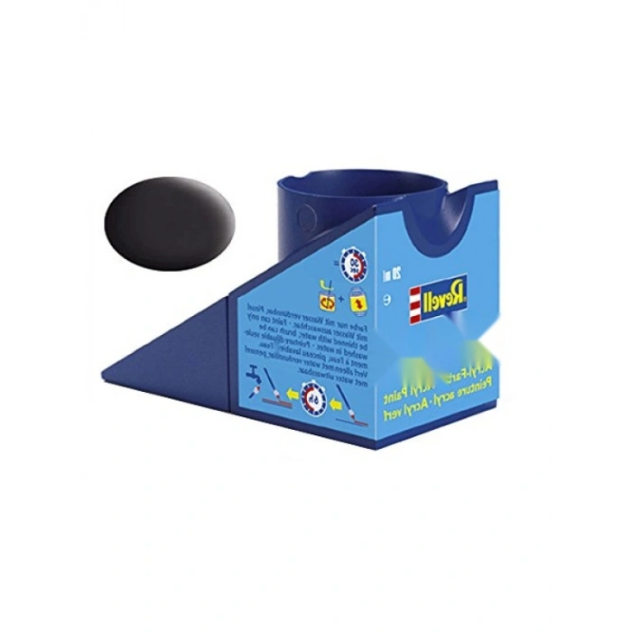 Su Bazlı Maket Boyası - Katran Siyahı Mat 18 Ml
