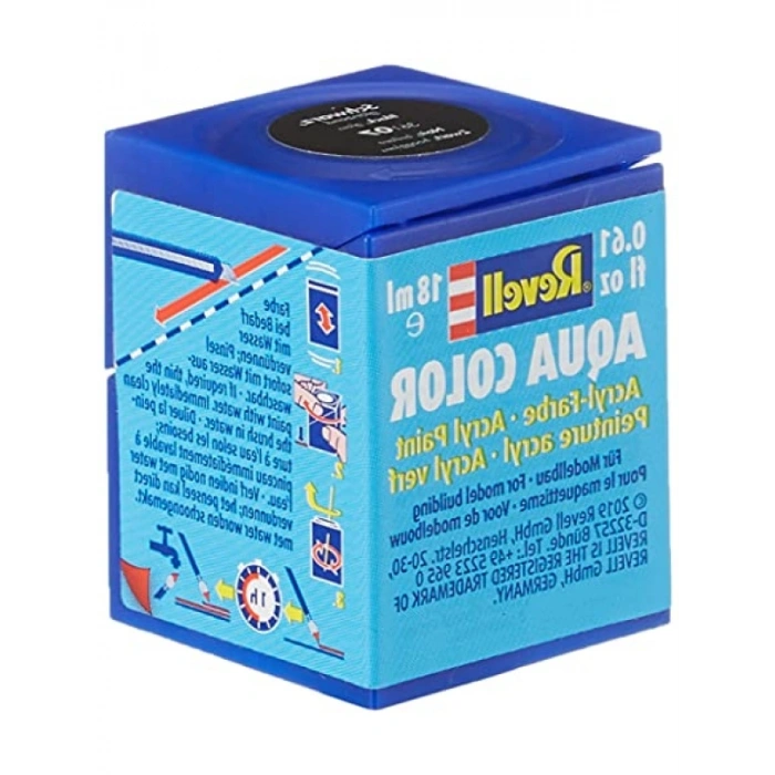 Su Bazlı Siyah Parlak Akrilik Maket Boyası, 18 Ml