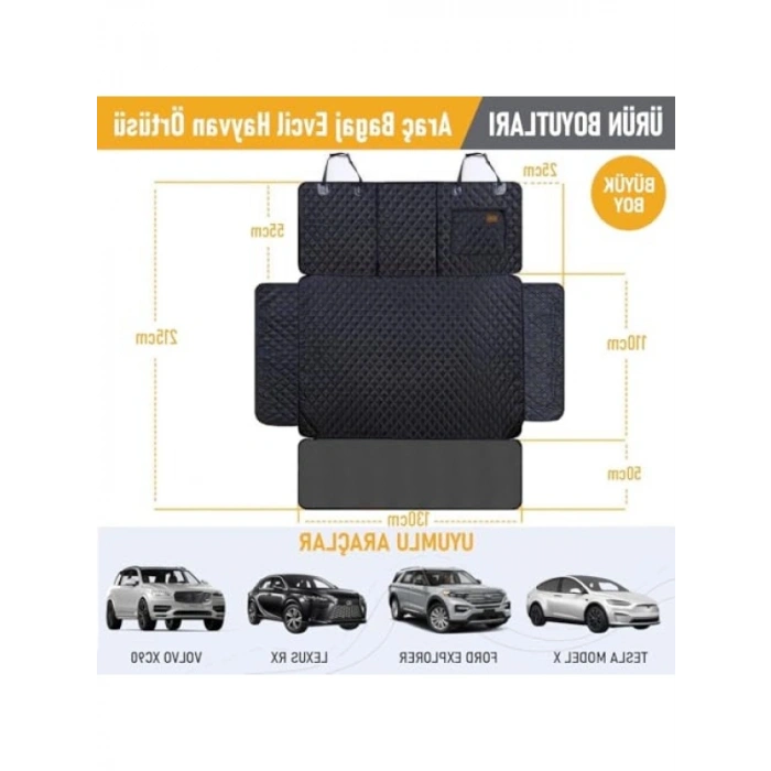 Su Geçirmez Araç Bagaj Örtüsü - Evcil Hayvan Koruma Kılıfı