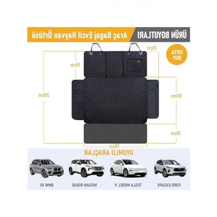 Su Geçirmez Araç Bagaj Örtüsü - Evcil Hayvanlar için Koruma