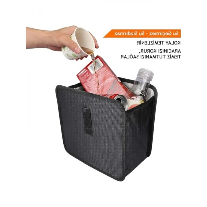 Su Geçirmez Araç Çöp Kutusu - Katlanabilir Tasarım