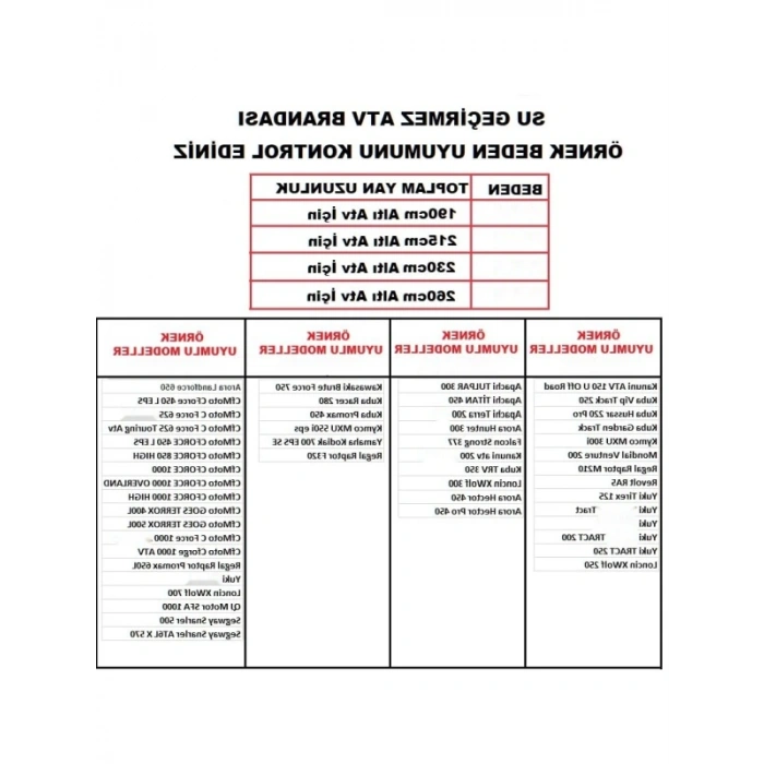 Su Geçirmez ATV Brandası