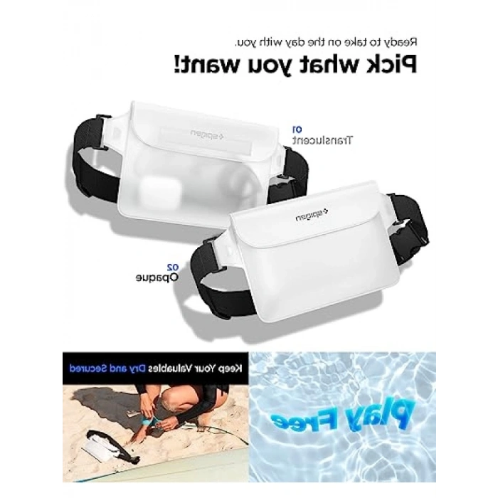 Su Geçirmez Bel Çantası (2 Adet) - IPX8 Sertifikalı