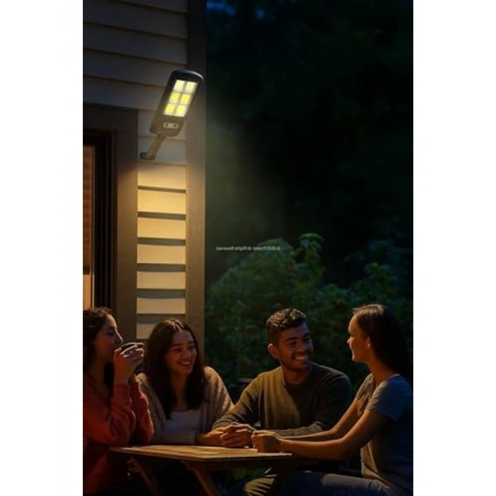 Su geçirmez dış mekan aydınlatma için 72 LEDli solar lamba, hareket sensörlü