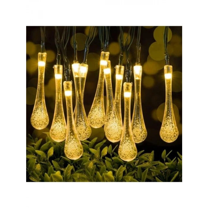 Su Geçirmez Güneş Enerjili Dize Işıklar, 7 m, 50 LED, Bahçe Dekoru
