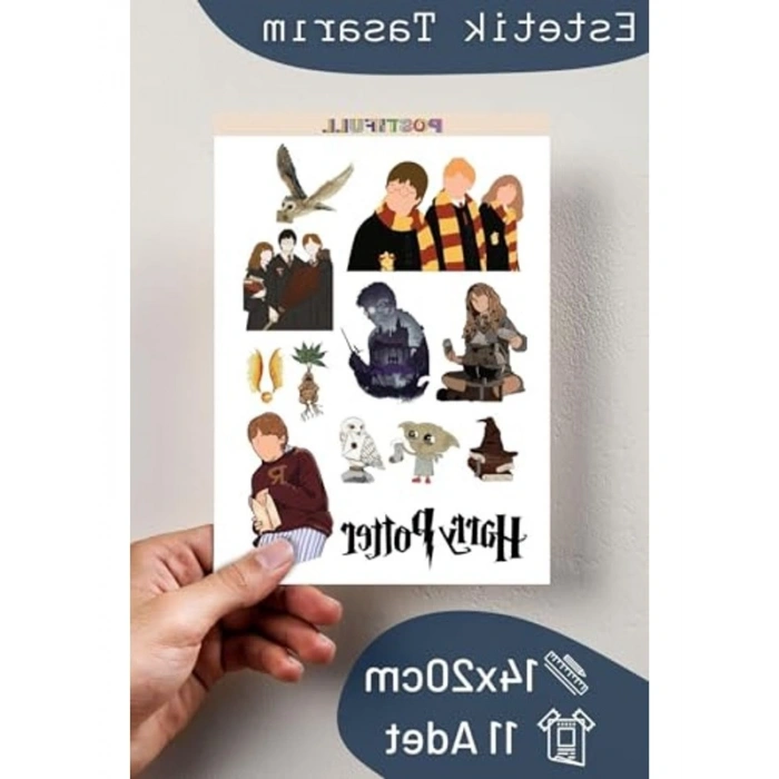 Su Geçirmez Harry Potter Temalı Orta Boy Sticker Seti