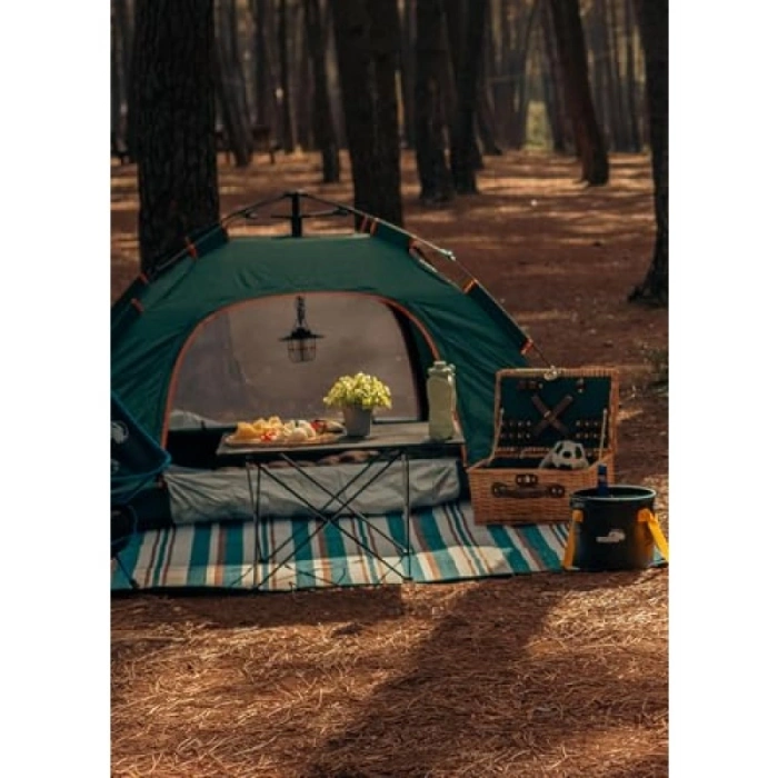 Su Geçirmez Katlanabilir Piknik Örtüsü 1.2X2M Mavi-Beyaz