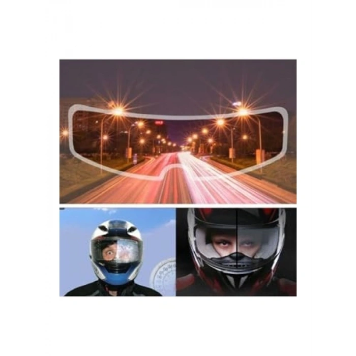 Su Geçirmez Motosiklet Kaskı Vizörü - Buğu Önleyici