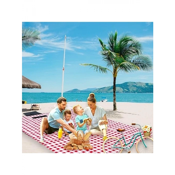 Su Geçirmez Plaj Havlusu ve Piknik Örtüsü, Çantalı