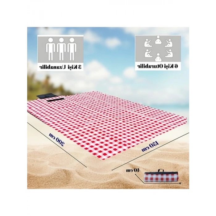 Su Geçirmez Plaj Havlusu ve Piknik Örtüsü, Çantalı