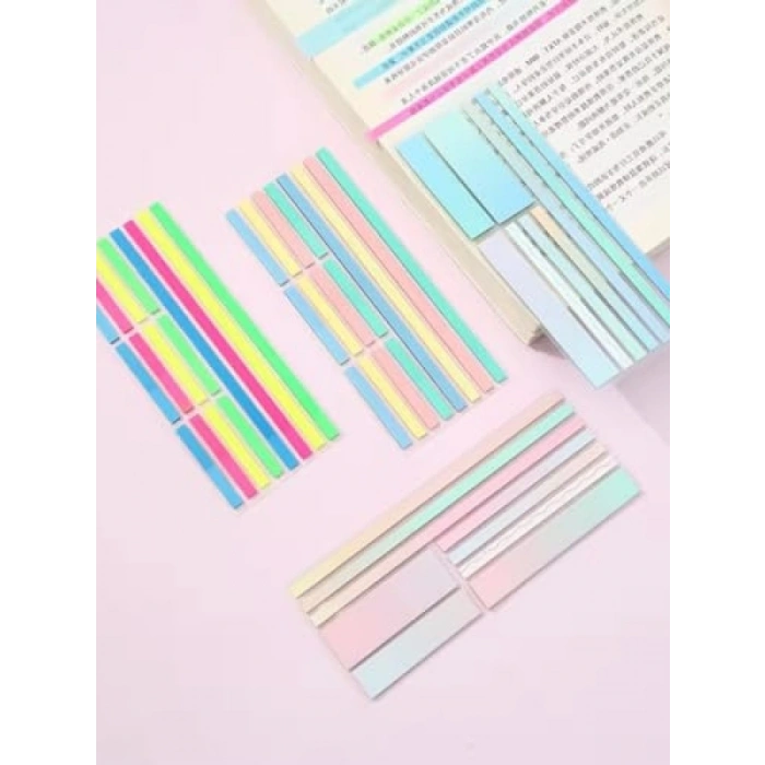 Su Geçirmez Şeffaf Yapışkanlı Not Kağıdı, Karma Şerit (Karma Şerit 4)