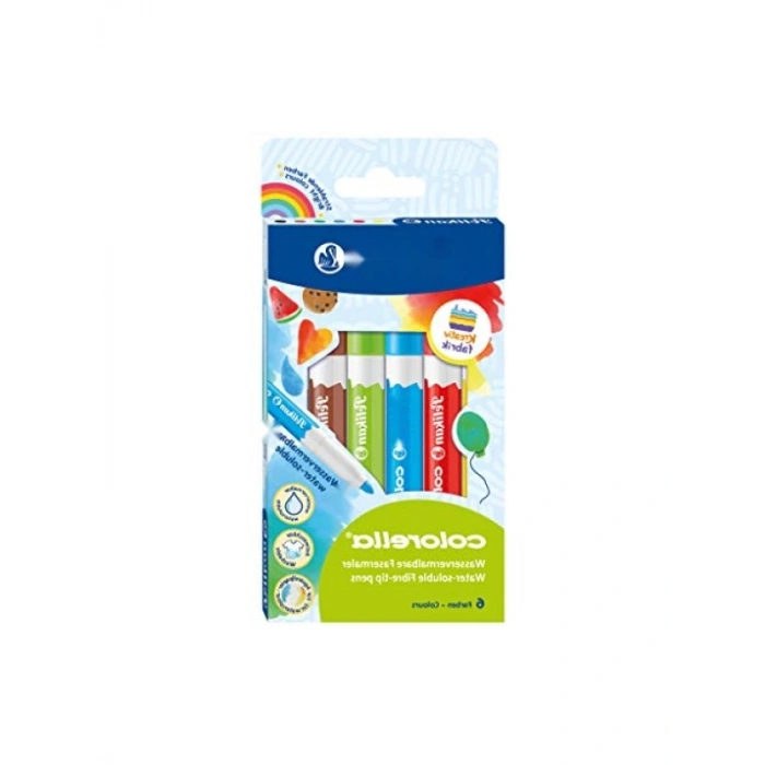 Su ile Çözünür Keçeli Kalem 6lı Kutu