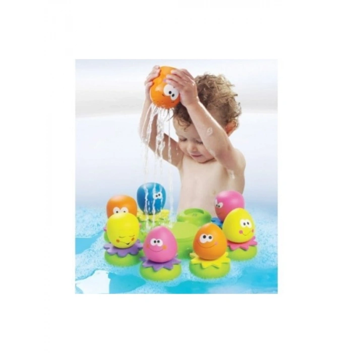 Su Püskürtme Özelliğine Sahip 9 Parça Ahtapot Figürü