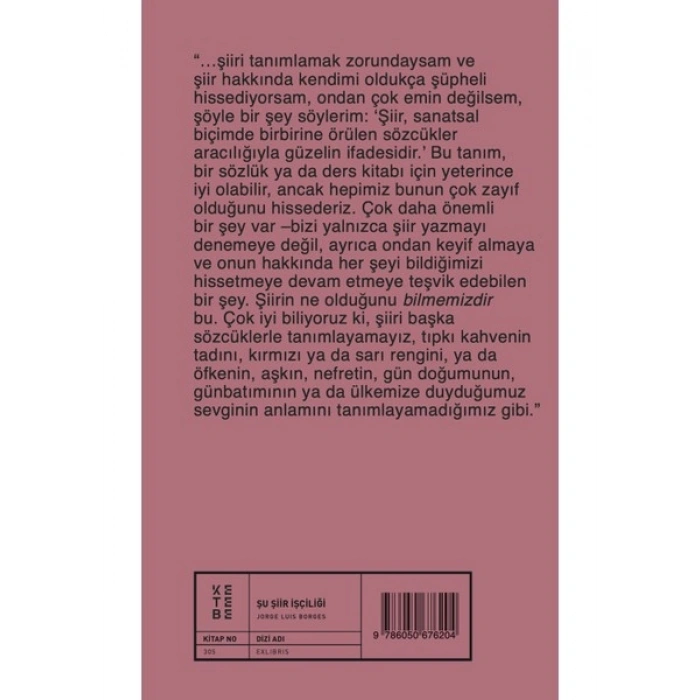 Şu Şiir İşçiliği - Jorge Luis Borges