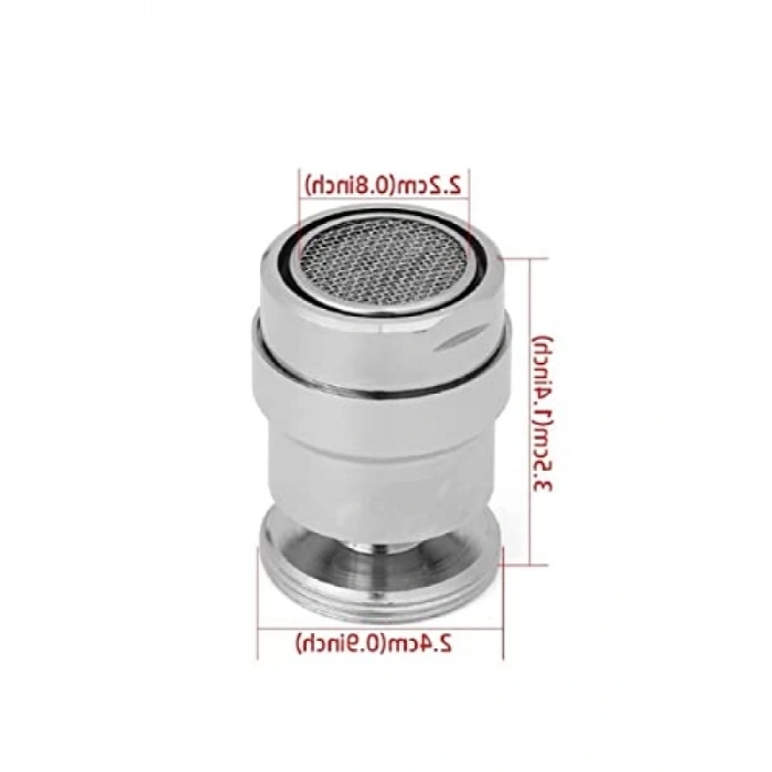 Su Tasarruflu Musluk Ucu, 360° Oynar Başlık, Dış Dişli Perlatör