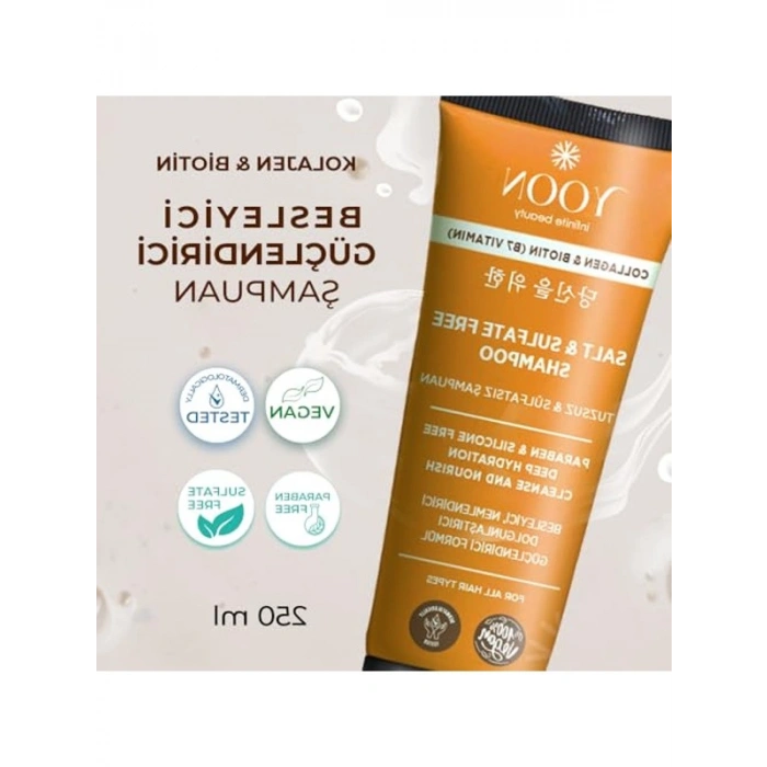 Sülfatsız Kolajen ve Biotin İçeren Vegan Şampuan 250 ml
