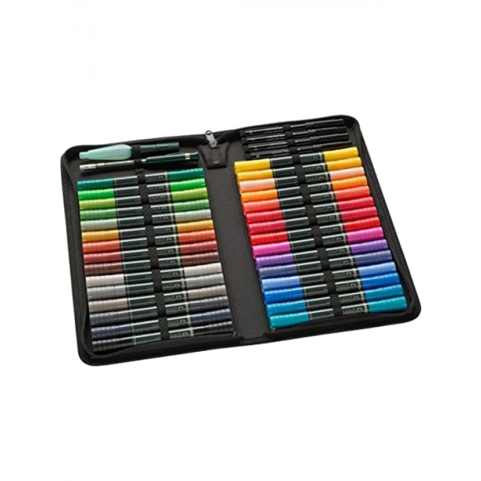 Sulu Boya Kalemi Seti - 30lu Fermuarlı Kılıf