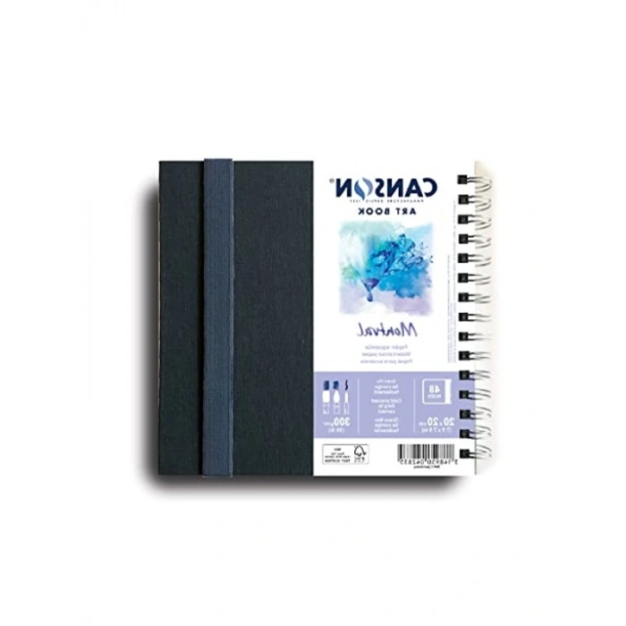 Suluboya Kağıdı, İnce Taneli 300 g/m², 20 x 20 cm Spiral Ciltli Defter