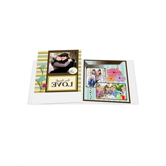 Suni Deri Kapaklı Hatıra Kitabı, 30.5x30.5 cm, Beyaz