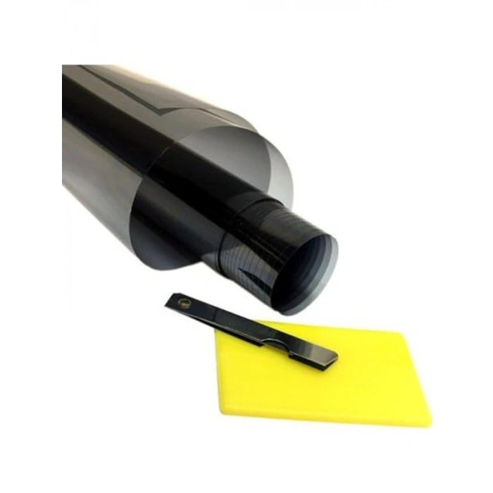 Süper Koyu Siyah Çizilmez Cam Filmi, 50 cm x 6 metre Ölçülerde