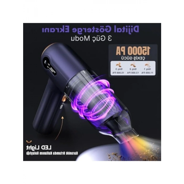 Süper Şarjlı Çok Fonksiyonlu Araç Süpürgesi