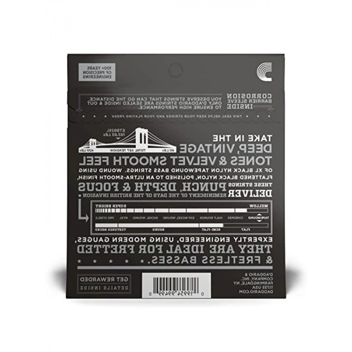 Süper Uzun Ölçekli Bas Gitar Telleri, 45-105 Kalınlık