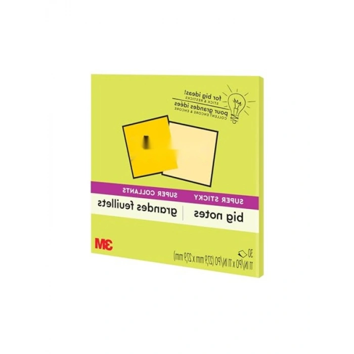 Süper Yapışkan Büyük Notlar - Neon Yeşil