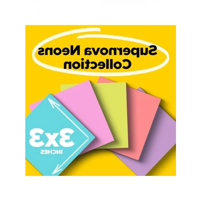 Süper Yapışkan Notlar - 3x3 inç, 24 Adet