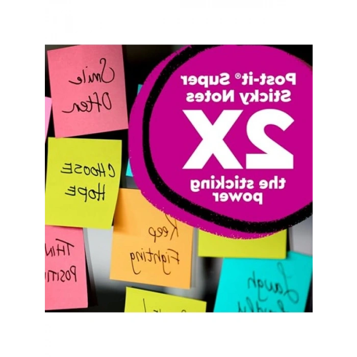 Süper Yapışkan Notlar - 3x3 inç, 24 Adet