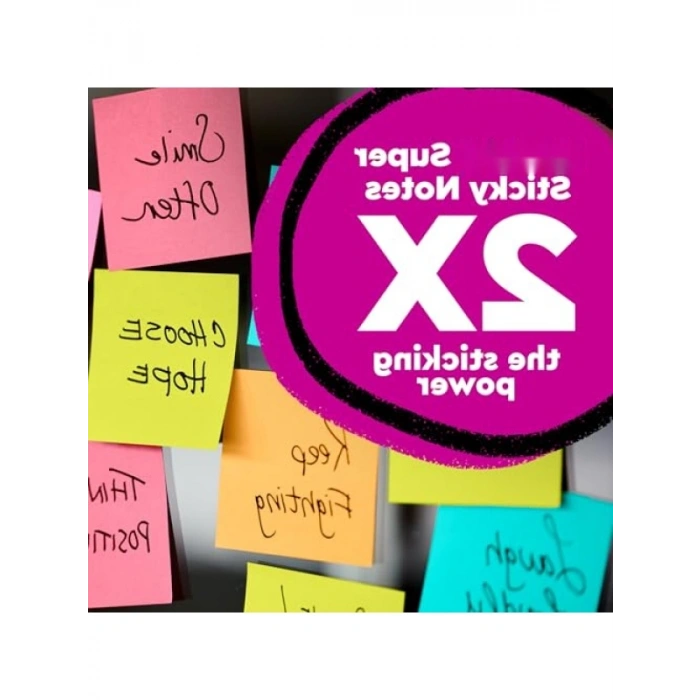 Süper Yapışkan Notlar, 5 Blok, 7.6 x 7.6 cm, Pembe