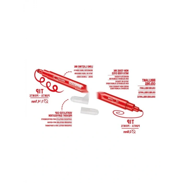 Süper Yıkanabilir Çift Taraflı Keçeli Boya Kalemi - 30lu Set