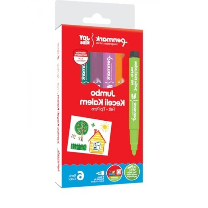 Süper Yıkanabilir Jumbo Keçeli Kalem Seti, 6lı