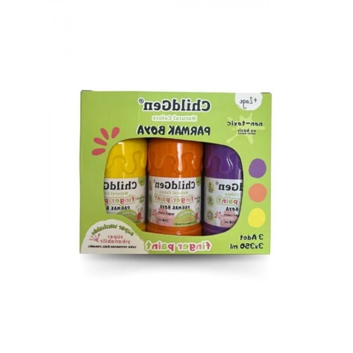Süper Yıkanabilir Parmak Boya Seti, 350 ml x 3 Renk ile Yaratıcı Oyun