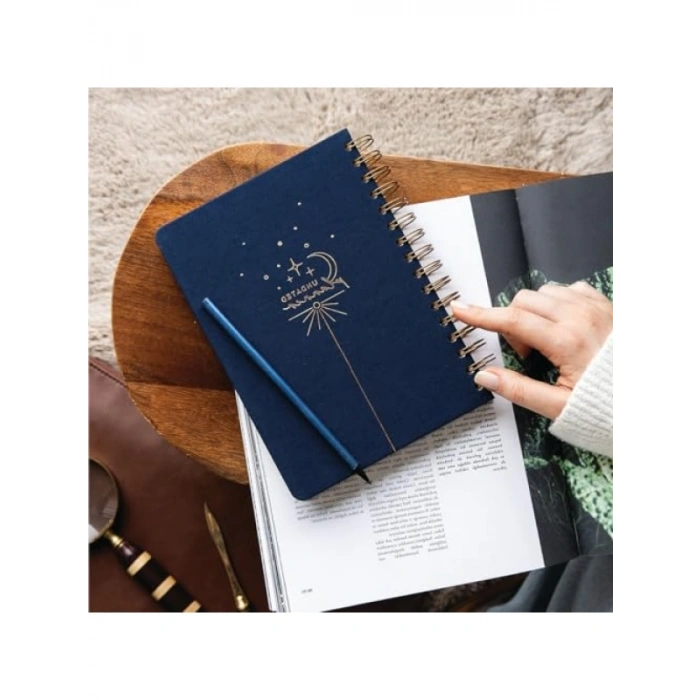 Süresiz A5 Spiralli Planlayıcı Ajanda - Keten Kapak