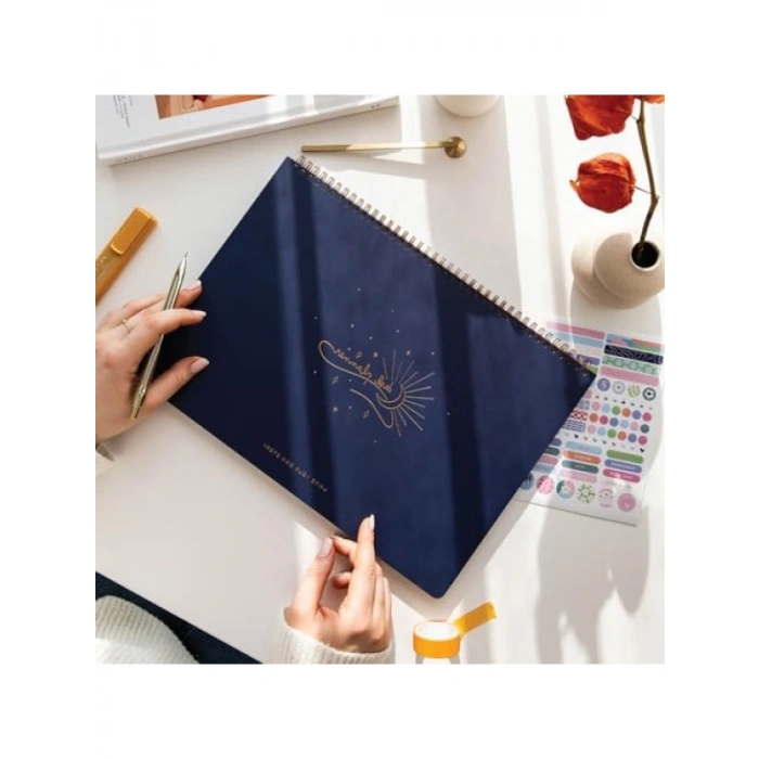 Süresiz Haftalık Spiralli Masaüstü Planlayıcı - 24x34 cm