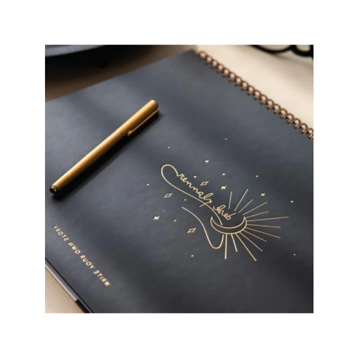 Süresiz Haftalık Spiralli Masaüstü Planlayıcı, 24x34 cm, Siyah