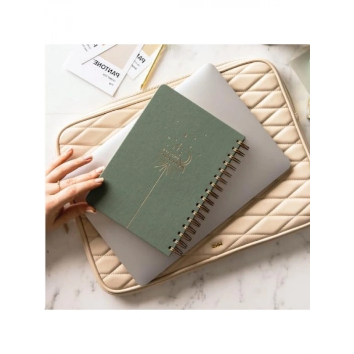 Süresiz Planlayıcı Ajanda - A5 Boyutunda Keten Kapak