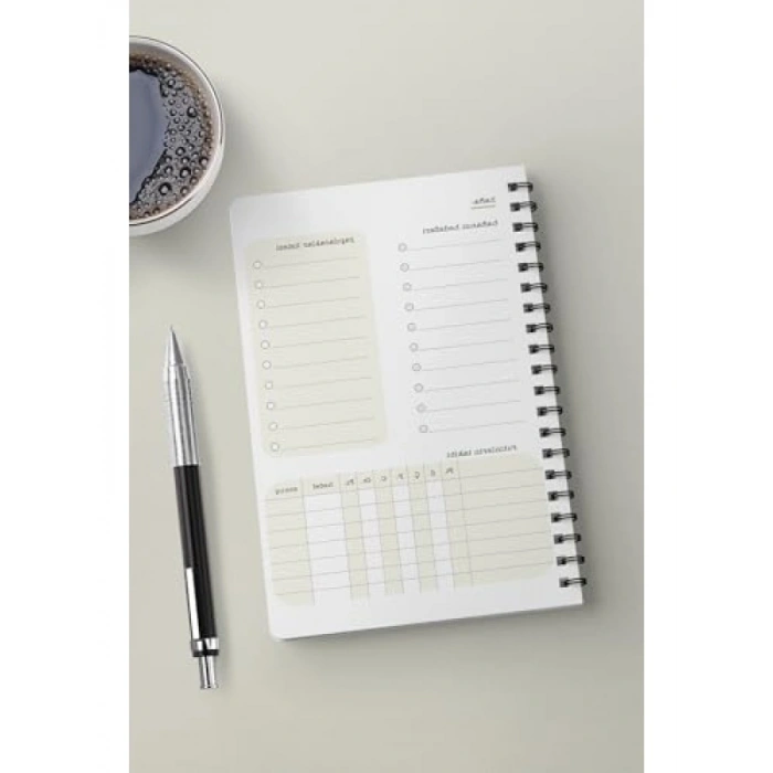 Süresiz Plastik Kapaklı Haftalık Planlayıcı Ajanda