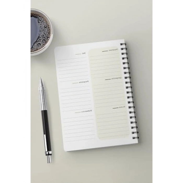 Süresiz Plastik Kapaklı Haftalık Planlayıcı Ajanda