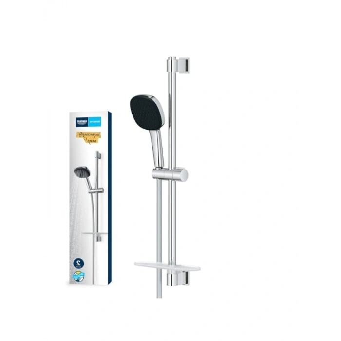 Sürgülü Duş Seti - 110 mm Kare, Yağmur & Jet Akışlı