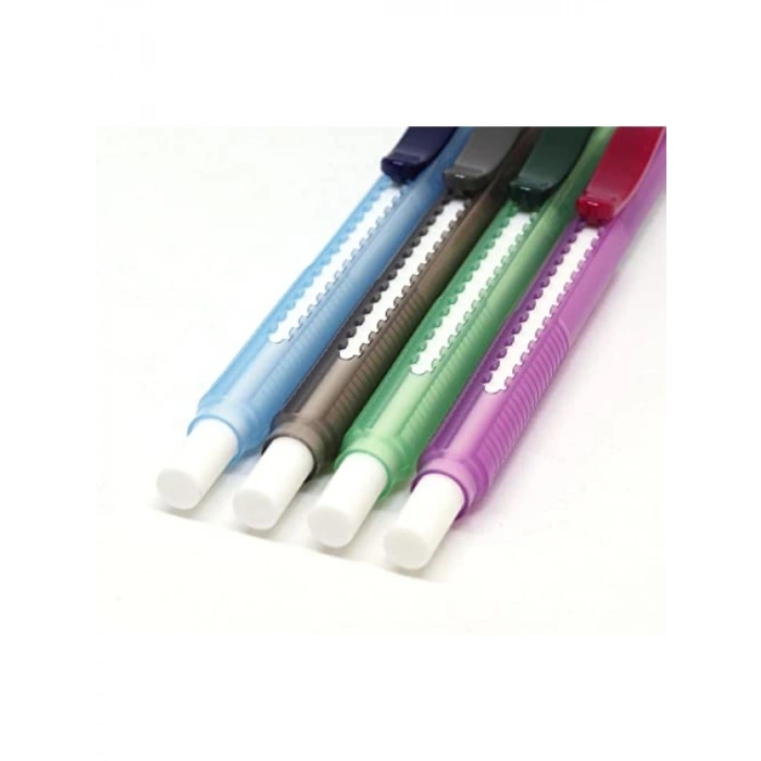 Sürgülü Kalem Silgi, Şeffaf Gövde ve Değiştirilebilir Yedek