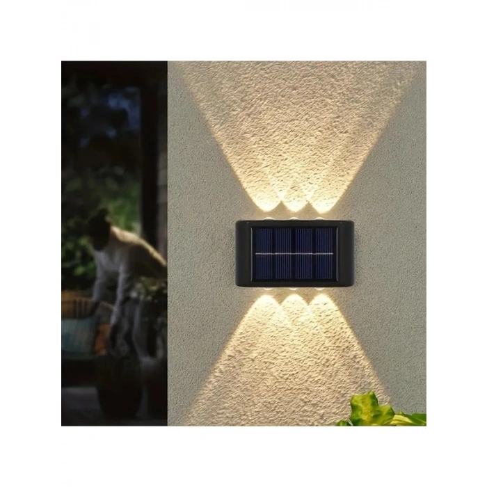 Suya Dayanıklı Güneş Enerjili LED Aplik, 6lı Set, Bahçe Kullanımı için