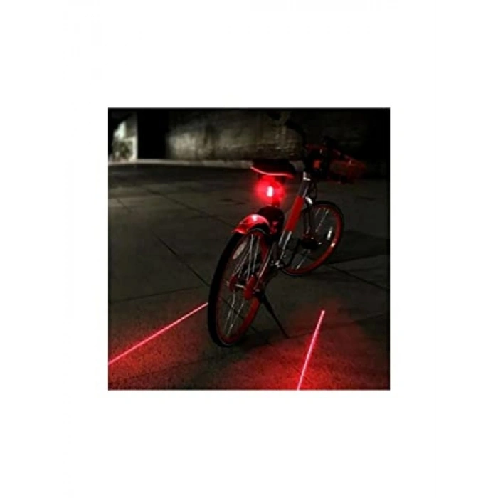 Suya Dayanıklı Güvenlik Mesafe Çizgili Bisiklet Stop Lambası