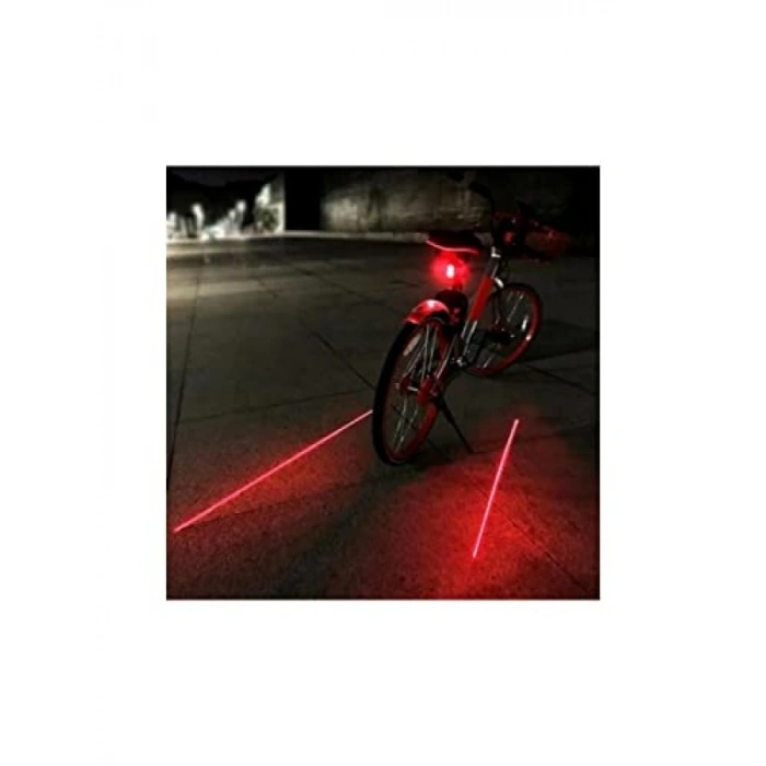 Suya Dayanıklı Güvenlik Mesafe Çizgili Bisiklet Stop Lambası