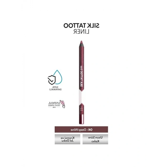 Suya Dayanıklı İpeksi Jel Göz Kalemi - 04 Deep Wine