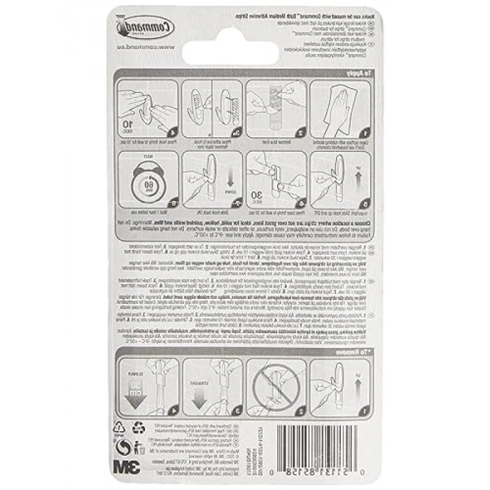 Suya Dayanıklı Yapışkan Bantlar ve Kancalar Seti