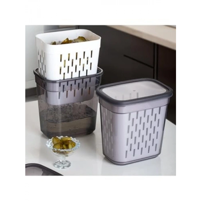 Süzgeçli Çok Amaçlı Saklama Kabı - 2 Litre